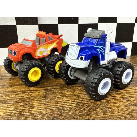 Blaze and the Monster Machines Blazing Speed Blaze & Crusher Diecast Truck - Picture 1 of 8
